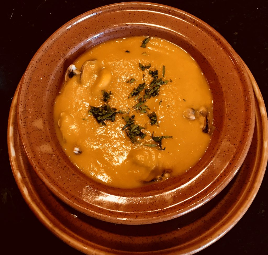 Curried Pumpkin Mussel Soup
